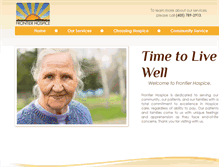 Tablet Screenshot of frontierhospice.com